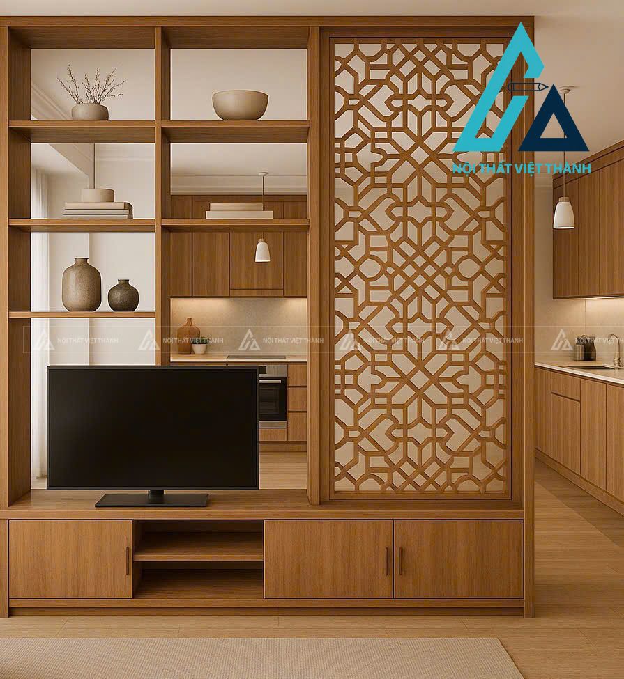 Vách trang trí  tạo điểm nhấn cho căn nhà