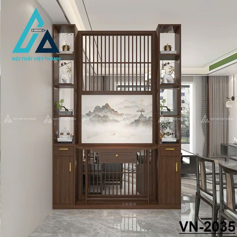 Vách ngăn gỗ ấm cúng