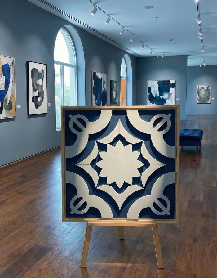 Tranh gỗ treo tường phòng khách, phòng ngủ - Bát Giác Liên Hoa