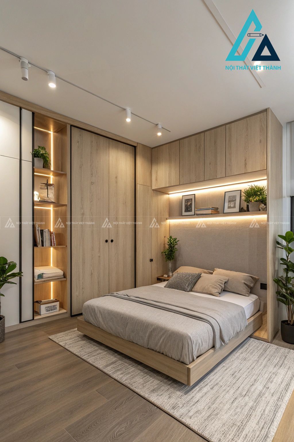 Phòng ngủ hiện đại cho đôi trẻ năng động.