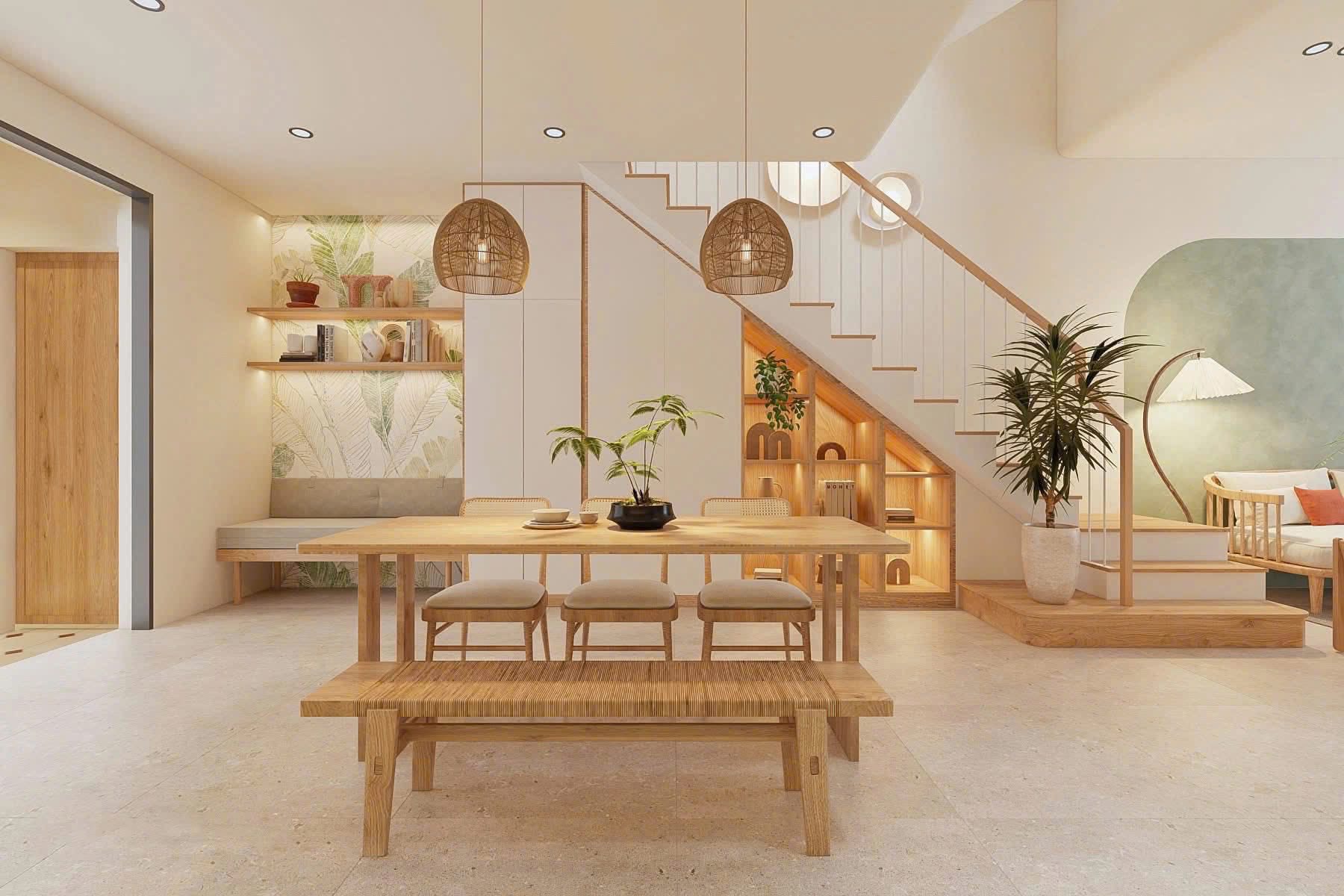 Mẫu thiết kế nội thất phòng bếp theo phong cách Wabi – Sabi