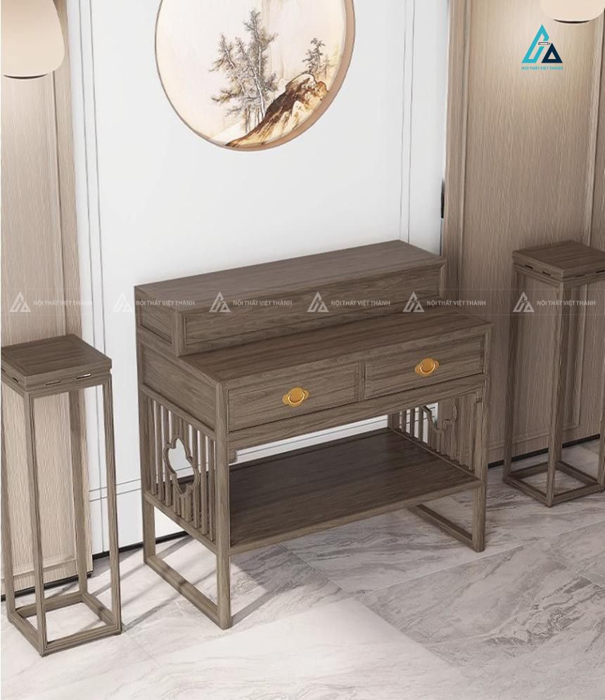 Mẫu Tủ Thờ Gỗ Sồi Hiện Đại Tích Hợp Ngăn Kéo Và Kệ Đồ 1