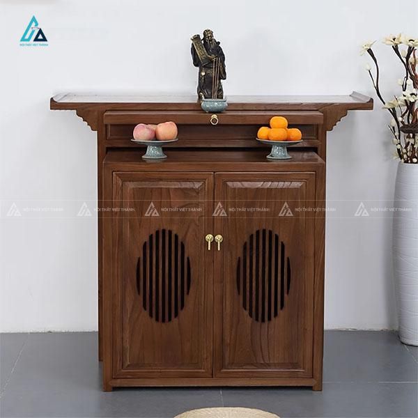 Mẫu Bàn Thờ Hiện Đại Kết Hợp Tủ Cơm Lọt Lòng Gỗ Tự Nhiên 1