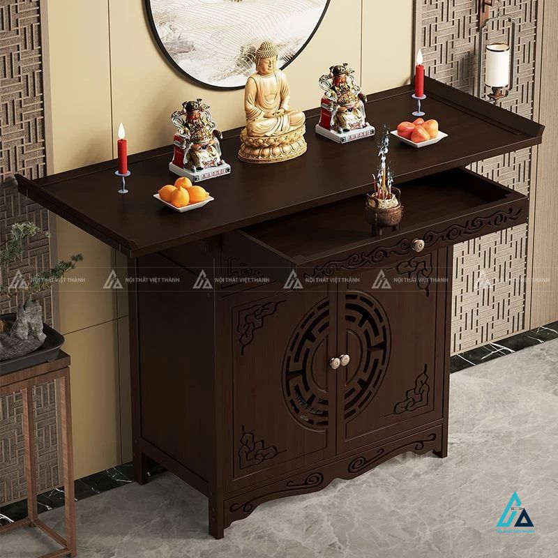 Bộ Bàn Thờ Nhị Cấp Gỗ Công Nghiệp Thiết Kế Hiện Đại Sang Trọng.