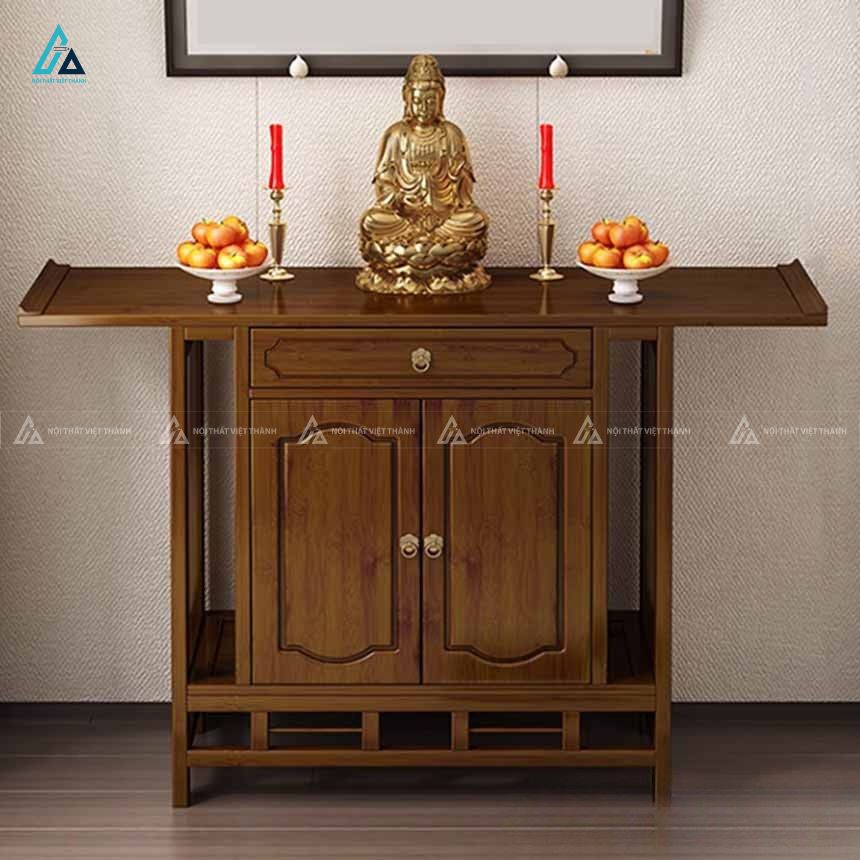 Mẫu Bàn Thờ Thiết Kế Tối Giản Tích Hợp Tủ Đồ Tiện Dụng