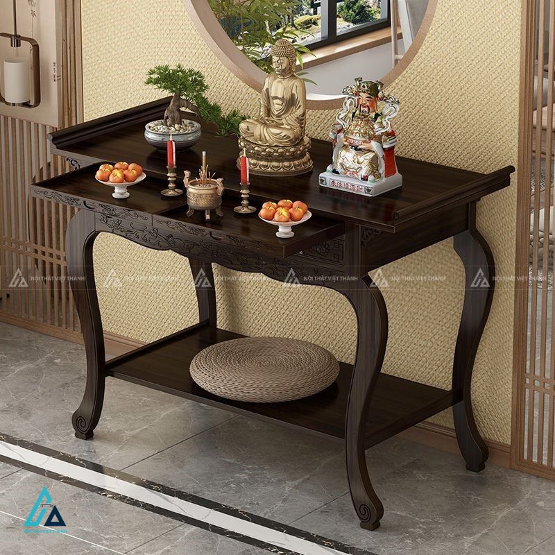 Mẫu Bàn Thờ Thiết Kế Hiện Đại Tích Hợp Tủ Đồ Tiện Dụng 2