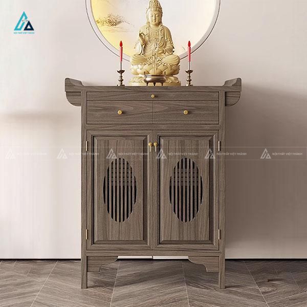 Mẫu Tủ Thờ Nhỏ Gọn Thiết Kế Tai Cuốn Tích Hợp Ngăn Kéo Thông Minh 3