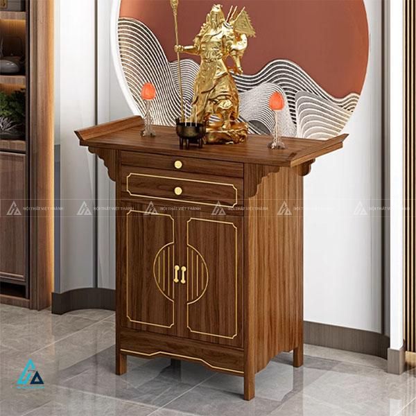 Mẫu Tủ Thờ Nhị Cấp Gỗ Tự Nhiên Chạm Khắc Chỉ Vàng Sang Trọng 4