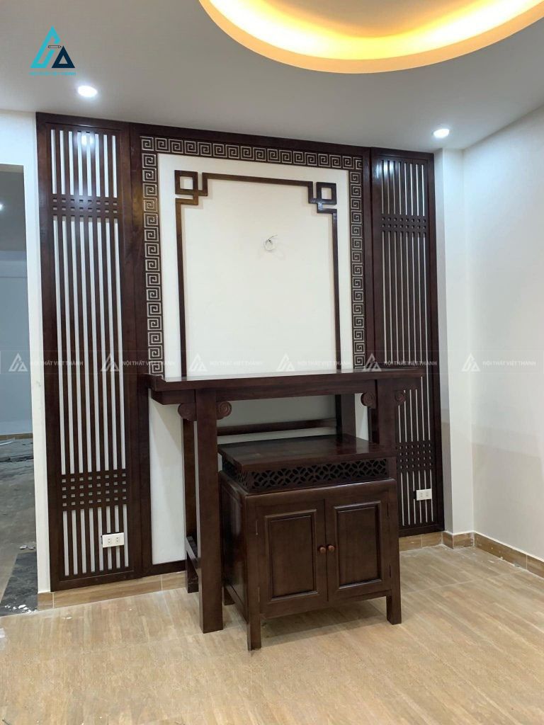Mẫu Bàn Thờ Đứng Hiện Đại Kết Hợp Tủ Cơm Nhiều Ngăn Tiện Lợi