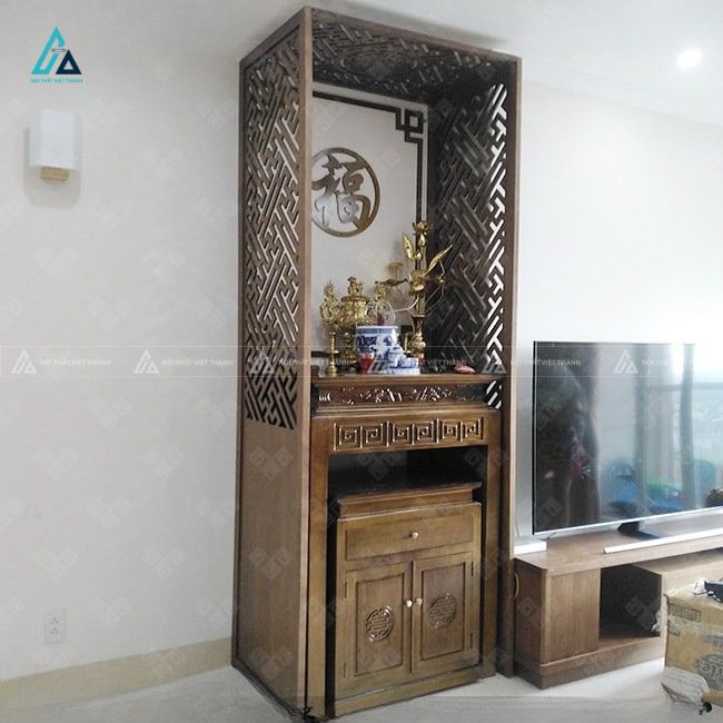 Mẫu Bàn Thờ Đứng Hiện Đại Kết Hợp Tủ Thờ Đa Năng Tinh Tế 1