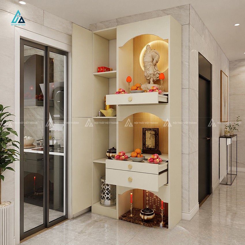 Tủ Thờ 3 Tầng Đứng Hiện Đại Thiết Kế Nhỏ Gọn Trang Trọng 1
