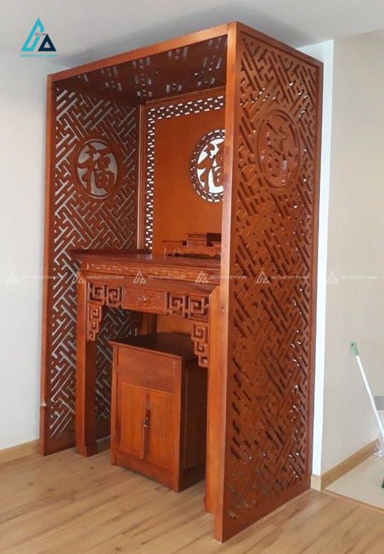 Mẫu Bàn Thờ Đứng Nhị Cấp Hiện Đại Kết Hợp Tủ Cơm Đa Năng Sang Trọng 1