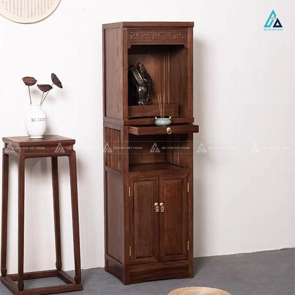 Mẫu Tủ Thờ Phòng Khách Đẹp Hiện Đại Tích Hợp Bàn Kéo Thông Minh