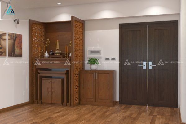 Mẫu Bàn Thờ Đứng Hiện Đại Thiết Kế Nhị Cấp Cho Căn Hộ Chung Cư