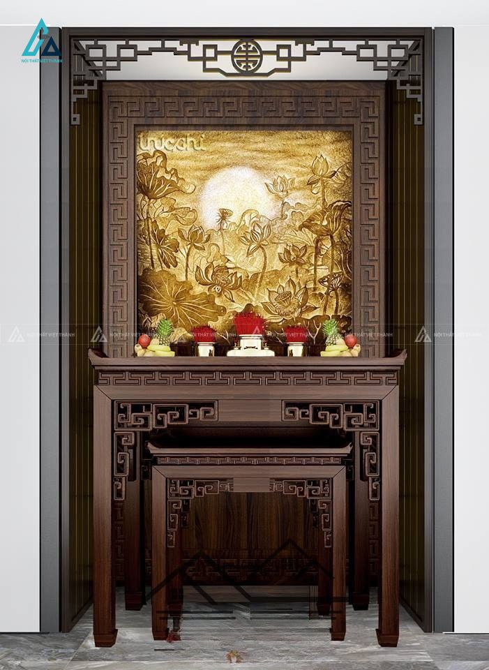 Mẫu Bàn Thờ Đứng Nhị Cấp Hiện Đại Nhỏ Gọn Cho Chung Cư 1