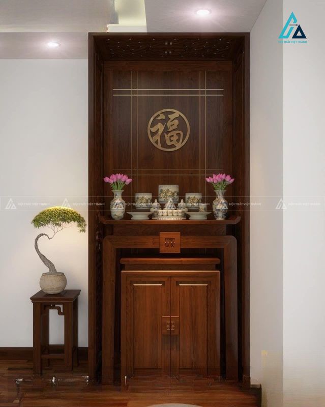 Mẫu Bàn Thờ Đứng Hiện Đại Thiết Kế Tối Ưu Cho Không Gian Tâm Linh