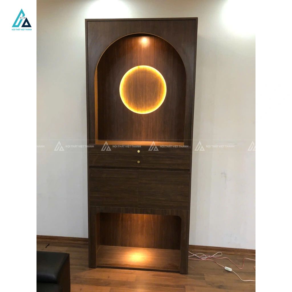Tủ Thờ Đứng Dáng Cao Hiện Đại Tích Hợp Đèn LED Sang Trọng 2