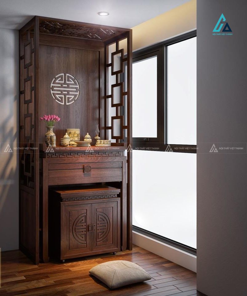 Mẫu Bàn Thờ Đứng Chung Cư Hiện Đại Thiết Kế Nhị Cấp Tinh Tế 2