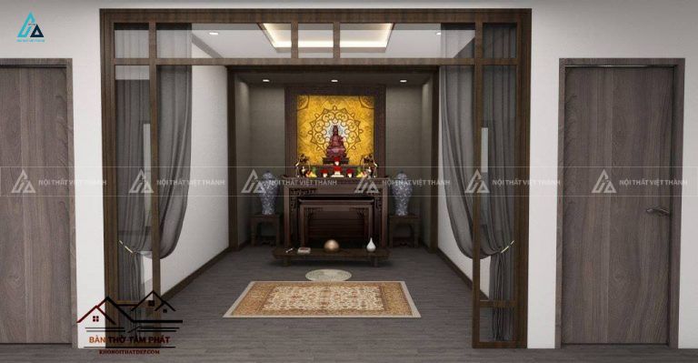 Mẫu Bàn Thờ Đứng Nhị Cấp Hiện Đại Nhỏ Gọn Cho Chung Cư 3