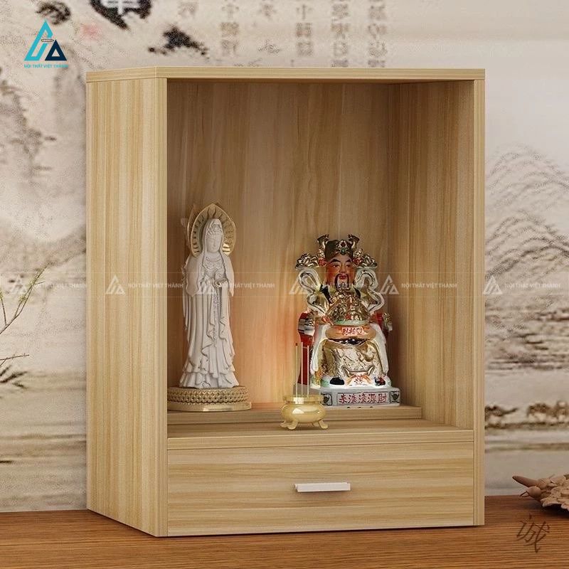 Bàn Thờ Thần Tài Phật Bà Mini Hiện Đại Tích Hợp Ngăn Kéo