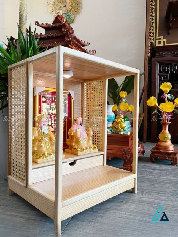 Bàn Thờ Thần Tài Phong Mây Thiết Kế Tối Giản Hiện Đại 1