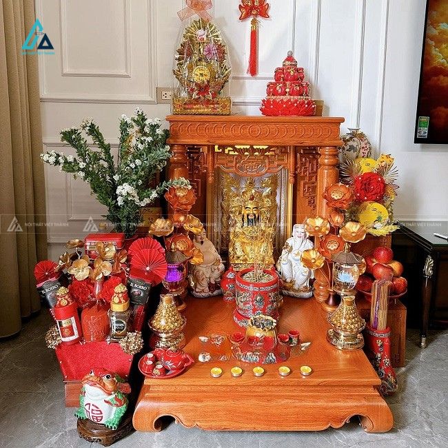 Bàn Thờ Thần Tài Gỗ Hương Cao Cấp Chạm Khắc Rồng Tinh Xảo