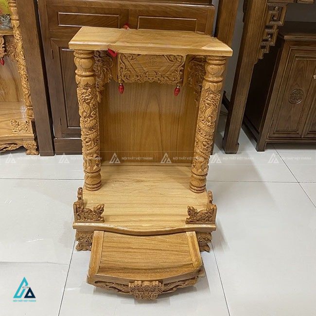 Bàn Thờ Thần Tài Chạm Rồng Cuốn Cột Uy Nghiêm Và Đẳng Cấp 1