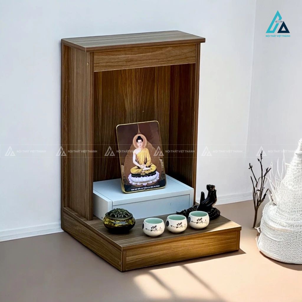 Bàn Thờ Phật Mini Hai Cấp Thiết Kế Hiện Đại Tối Giản 1