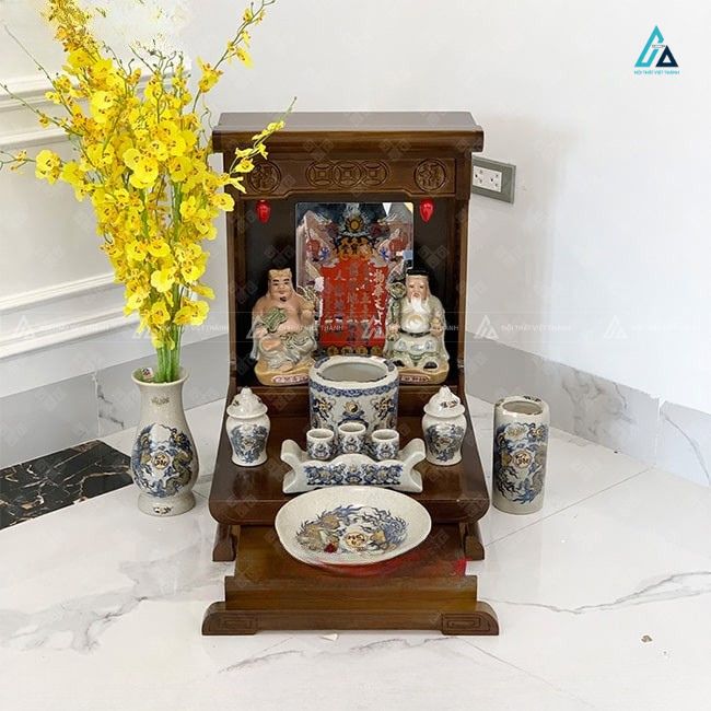 Mẫu Bàn Thờ Thần Tài Chạm Khắc Tinh Tế Mang Lại Tài Lộc