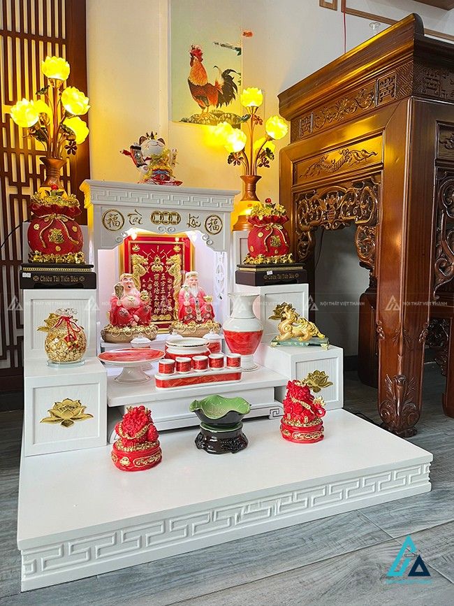 Bàn Thờ Ông Địa Thần Tài Trọn Bộ Gỗ Tự Nhiên Cao Cấp 1