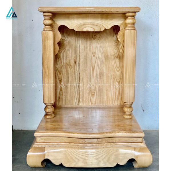 Mẫu Bàn Thờ Thần Tài Thổ Địa Gỗ Tự Nhiên Hiện Đại Và Uy Nghiêm