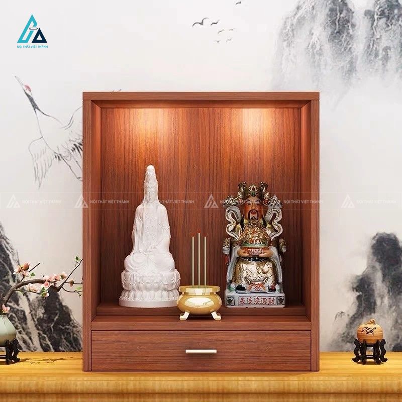 Bàn Thờ Thần Tài Phật Bà Mini Hiện Đại Tích Hợp Ngăn Kéo 2