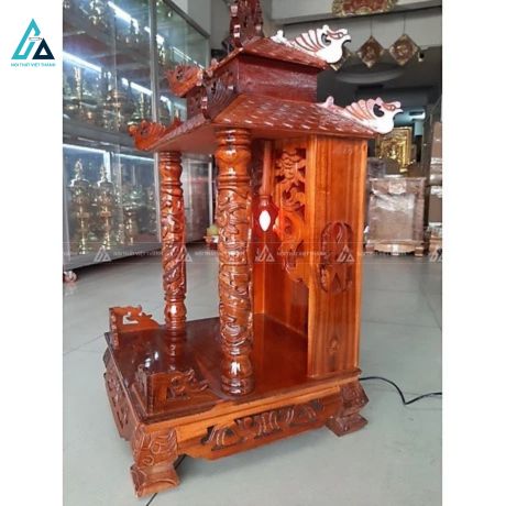 Bàn Thờ Thần Tài Mái Chùa Ba Tầng Chạm Khắc Rồng Uy Nghiêm 2