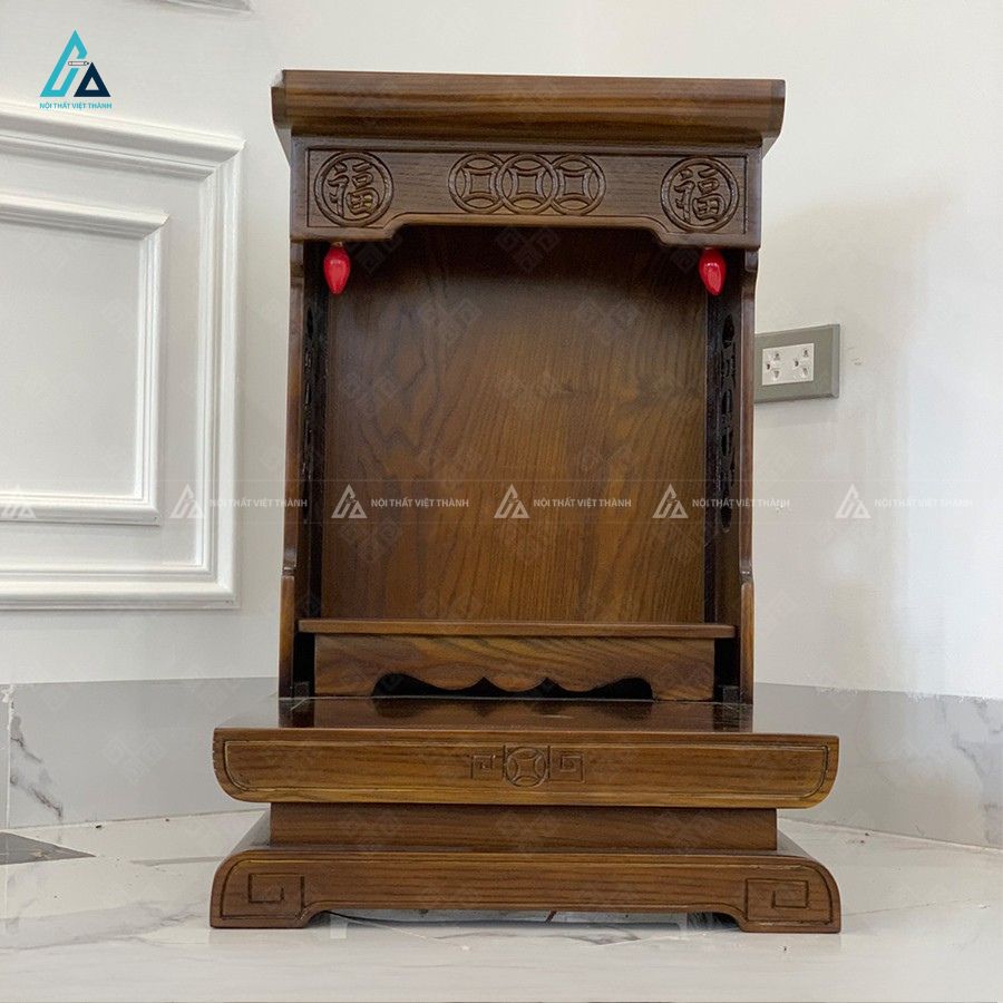 Mẫu Bàn Thờ Thần Tài Chạm Khắc Tinh Tế Mang Lại Tài Lộc 2