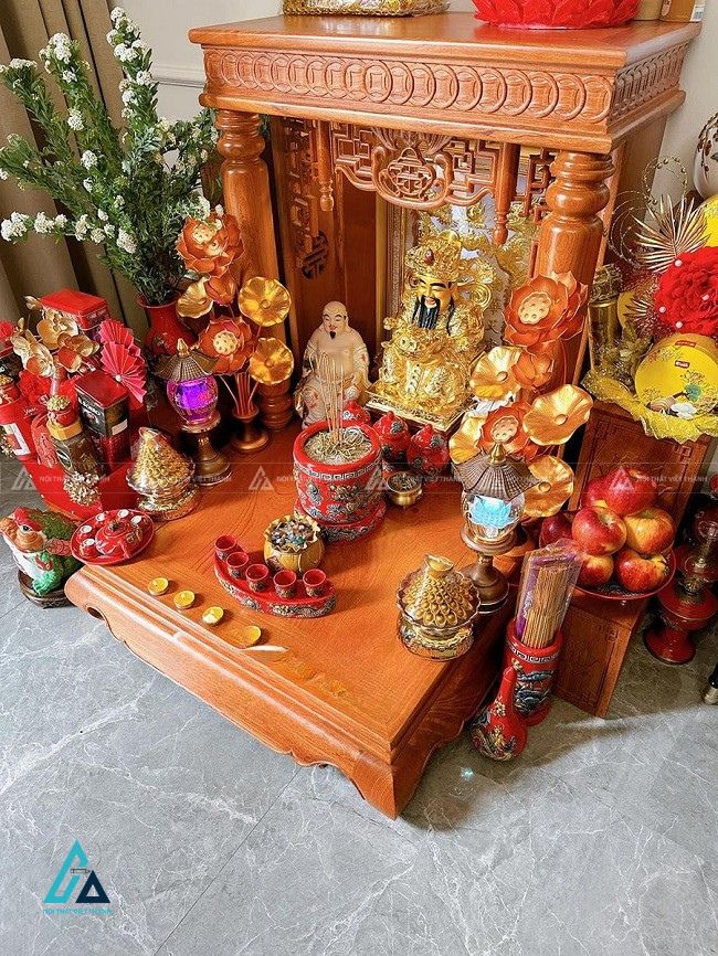 Bàn Thờ Thần Tài Gỗ Hương Cao Cấp Chạm Khắc Rồng Tinh Xảo 3