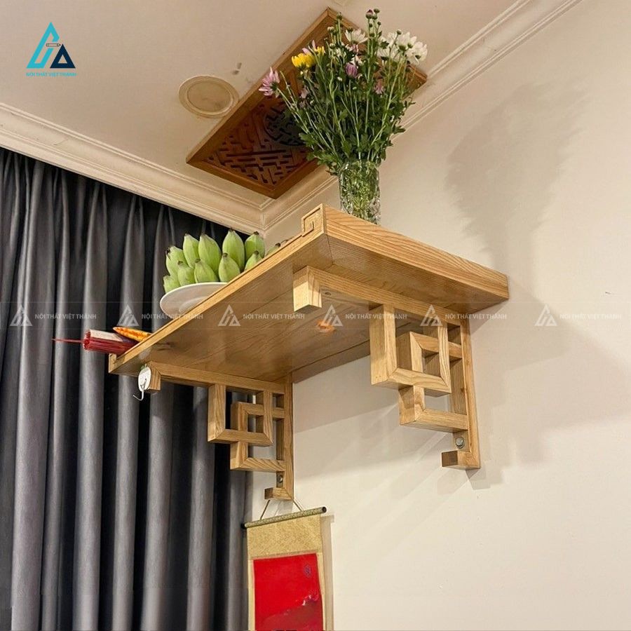 Bàn Thờ Treo Tường Thiết Kế Chân Thang Cách Điệu Chắc Chắn