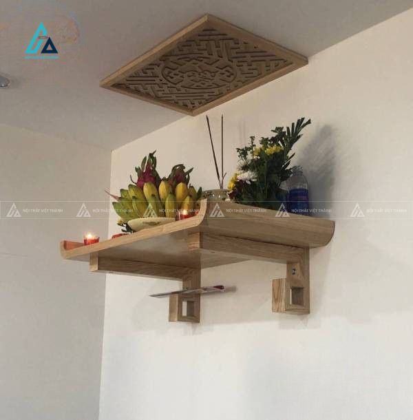 Bàn Thờ Treo Tường Chân Thang Tối Giản Tiết Kiệm Diện Tích 1