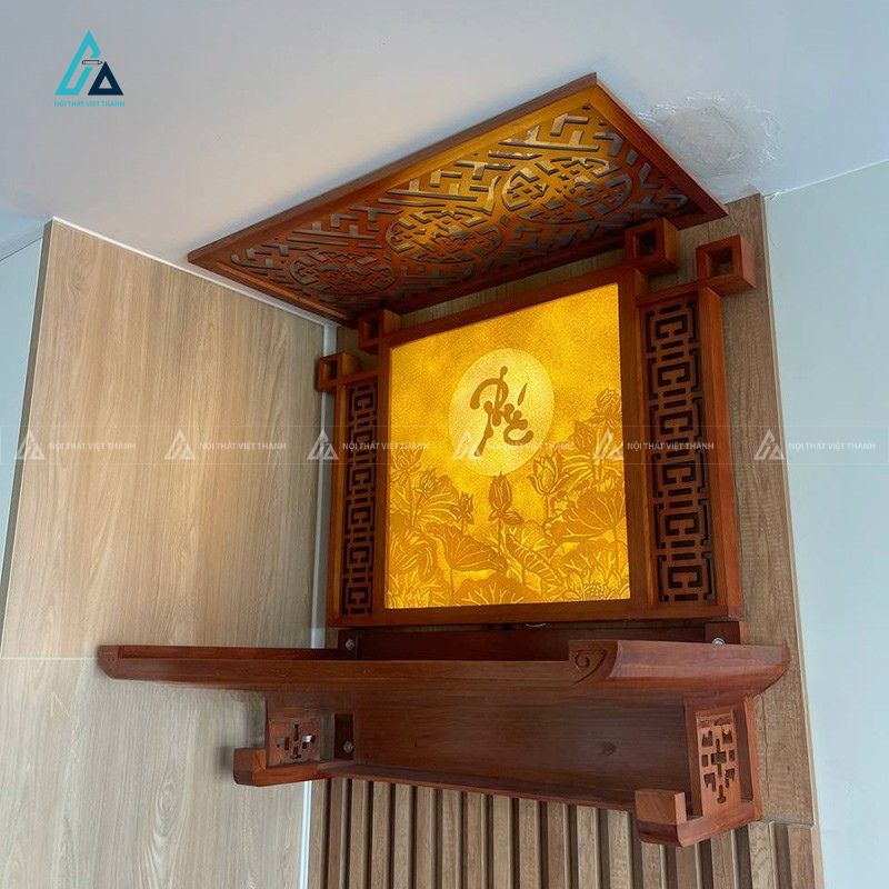 Bàn Thờ Treo Tường Tích Hợp Tranh Trúc Chỉ Kèm Tấm Chắn Khói 1