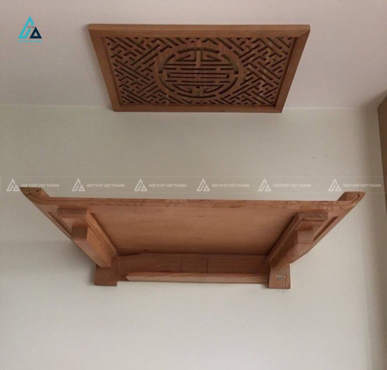 Bàn Thờ Treo Tường Hiện Đại Tích Hợp Tấm Chống Ám Khói Trần Căn Hộ 1