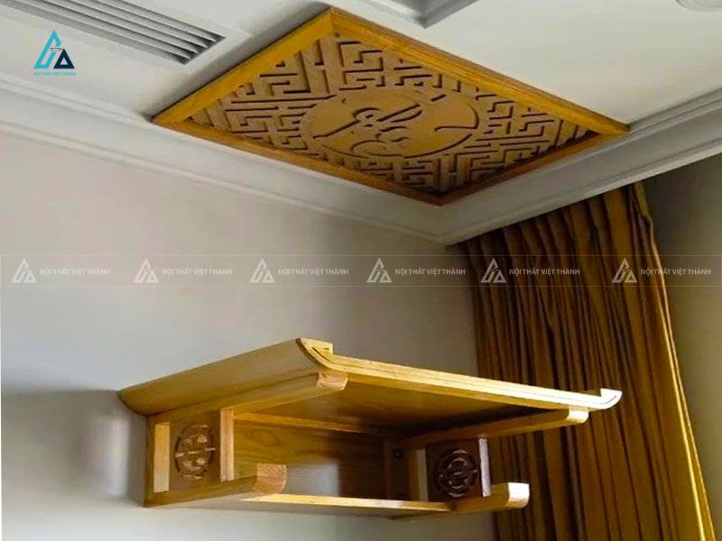 Bàn Thờ Treo Tường Chân Chữ Thọ Tinh Tế Cho Chung Cư 1