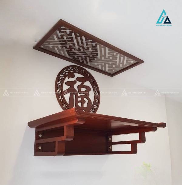 Bàn Thờ Treo Tường Chân Xếp Tầng Trang Trí Chữ Tinh Xảo