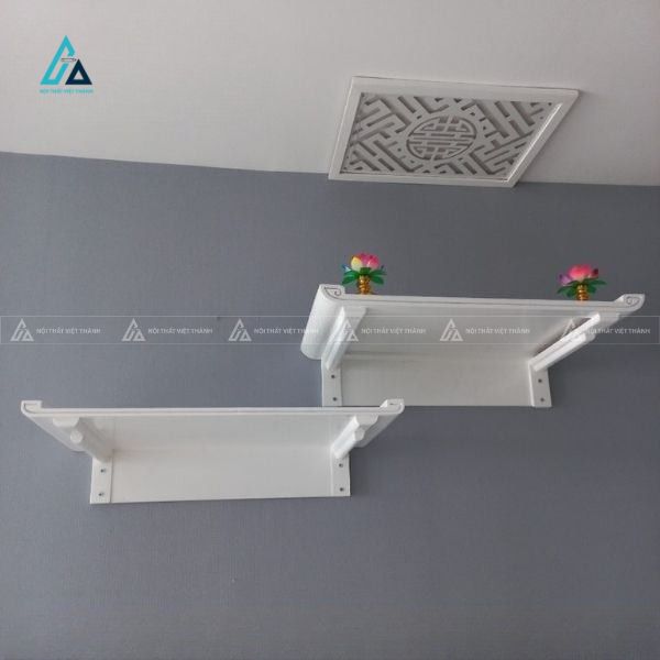 Bàn Thờ Treo Tường Gỗ Sồi Tự Nhiên Hiện Đại Cho Nhà Phố 1