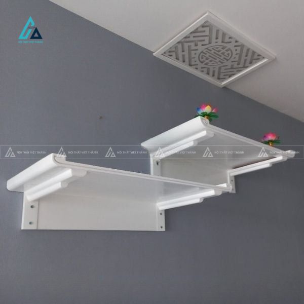 Bàn Thờ Treo Tường Gỗ Sồi Tự Nhiên Hiện Đại Cho Nhà Phố 2