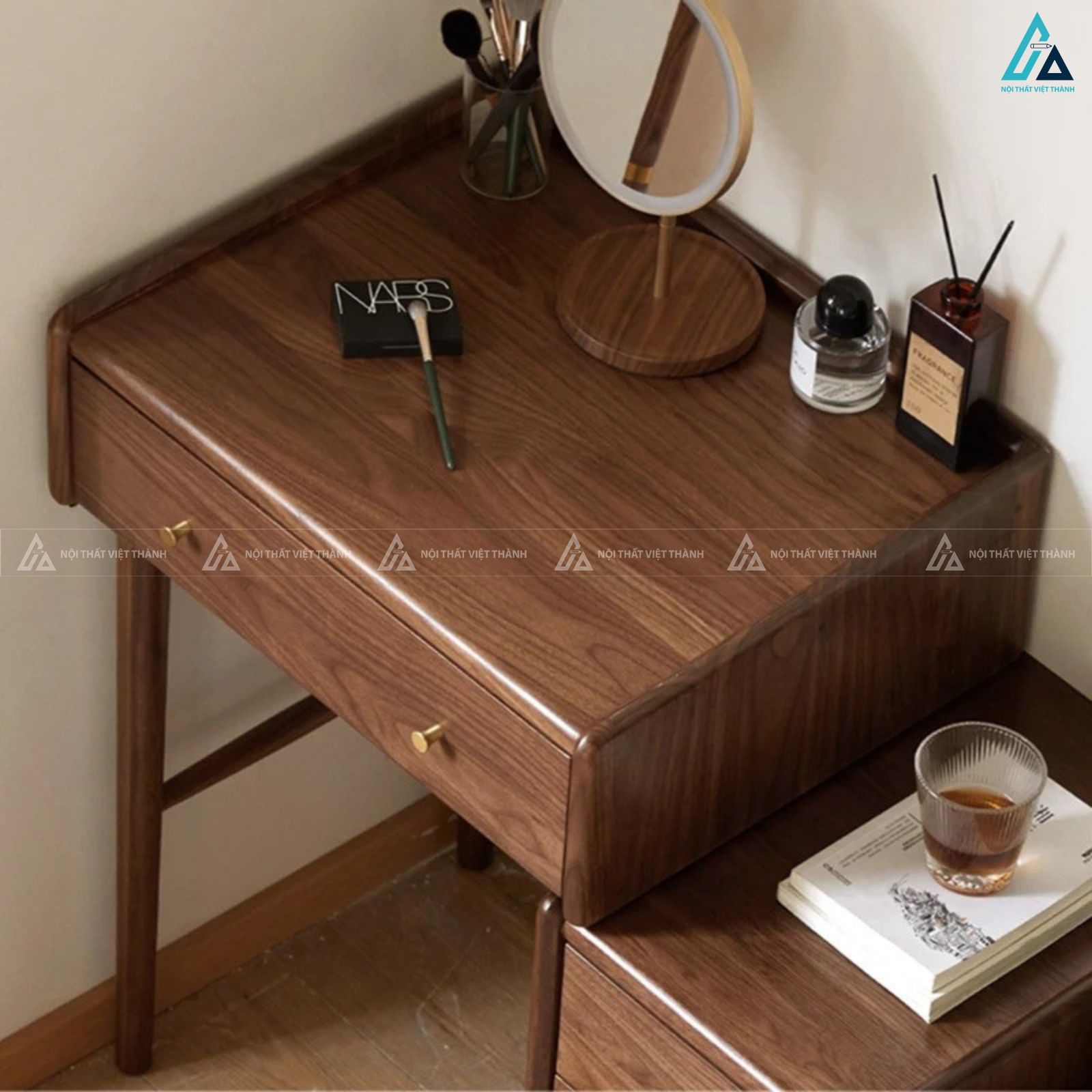 Bàn trang điểm hiện đại có tủ ngăn kéo liền kề tiện ích 1