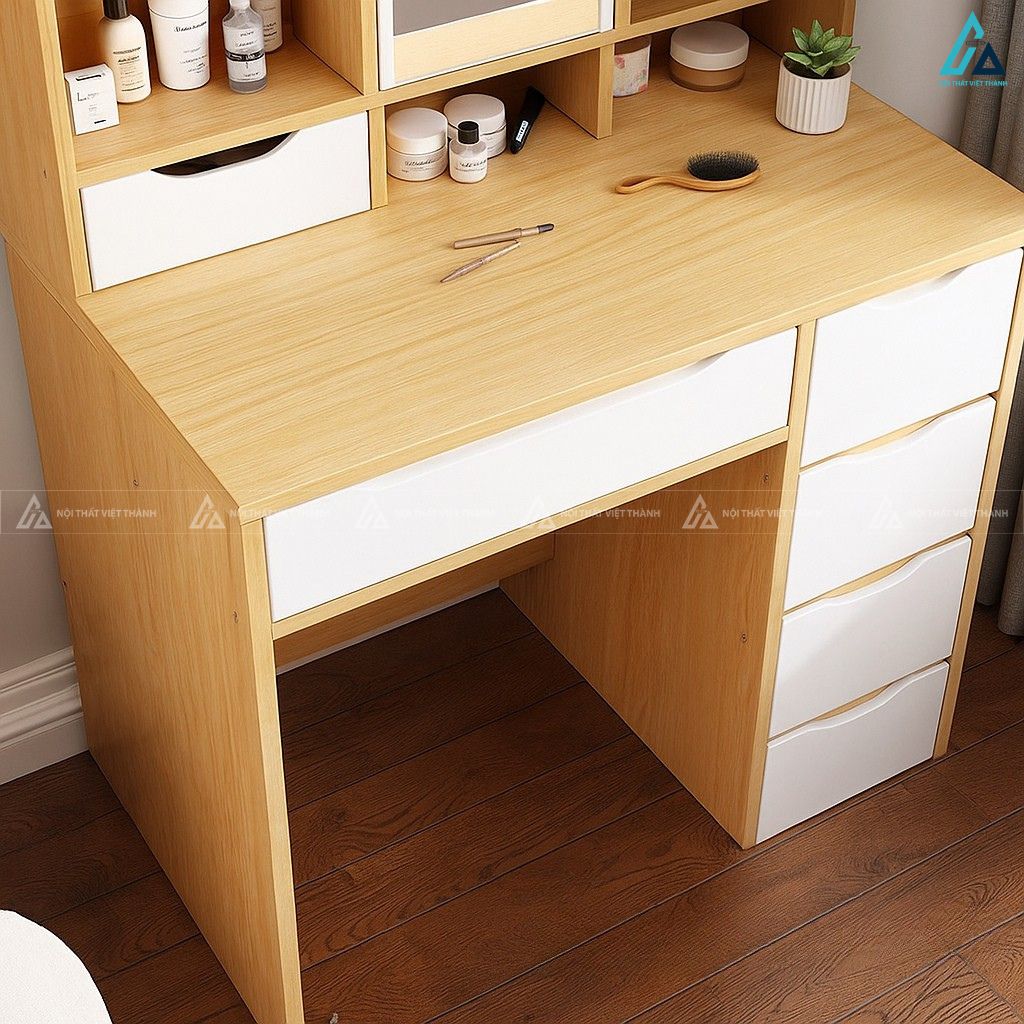 Bàn trang điểm thiết kế tủ kệ đa năng thông minh tiện lợi 3