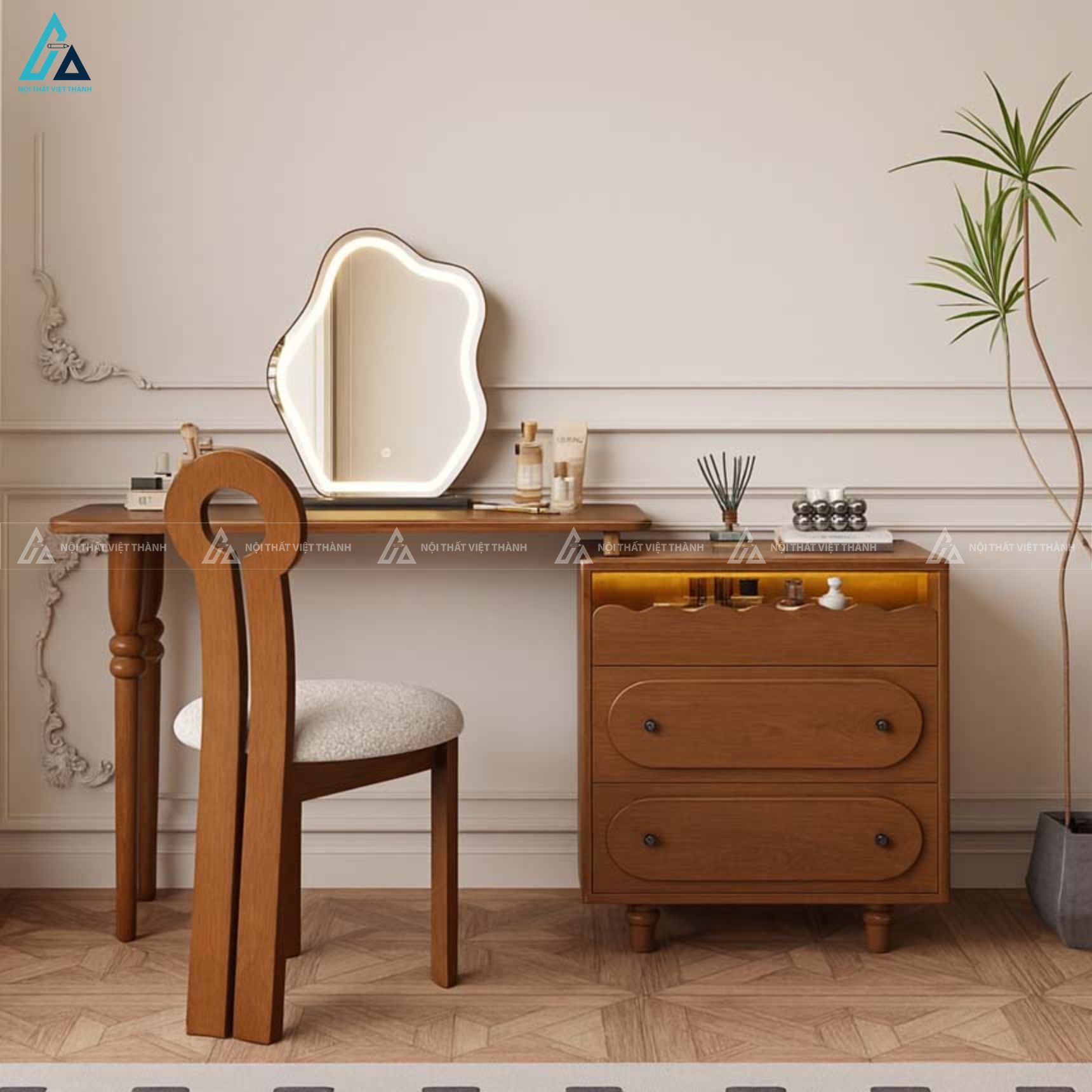 Bàn trang điểm tân cổ điển sang trọng thiết kế tối ưu diện tích 3