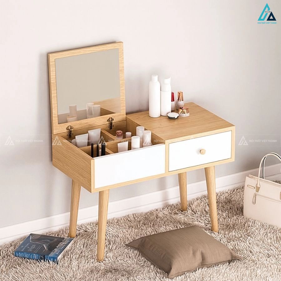 Bàn trang điểm ngồi bệt gương lật thông minh tiết kiệm diện tích