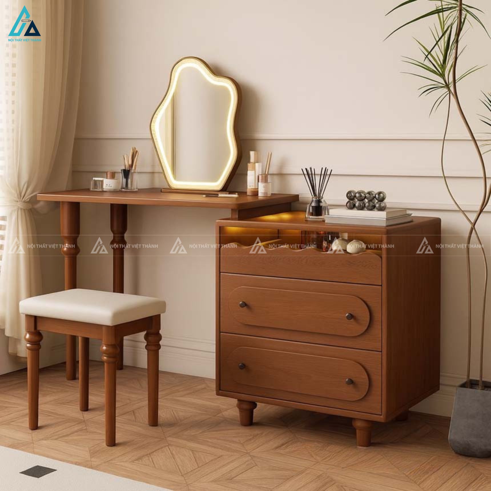 Bàn trang điểm tân cổ điển sang trọng thiết kế tối ưu diện tích 5