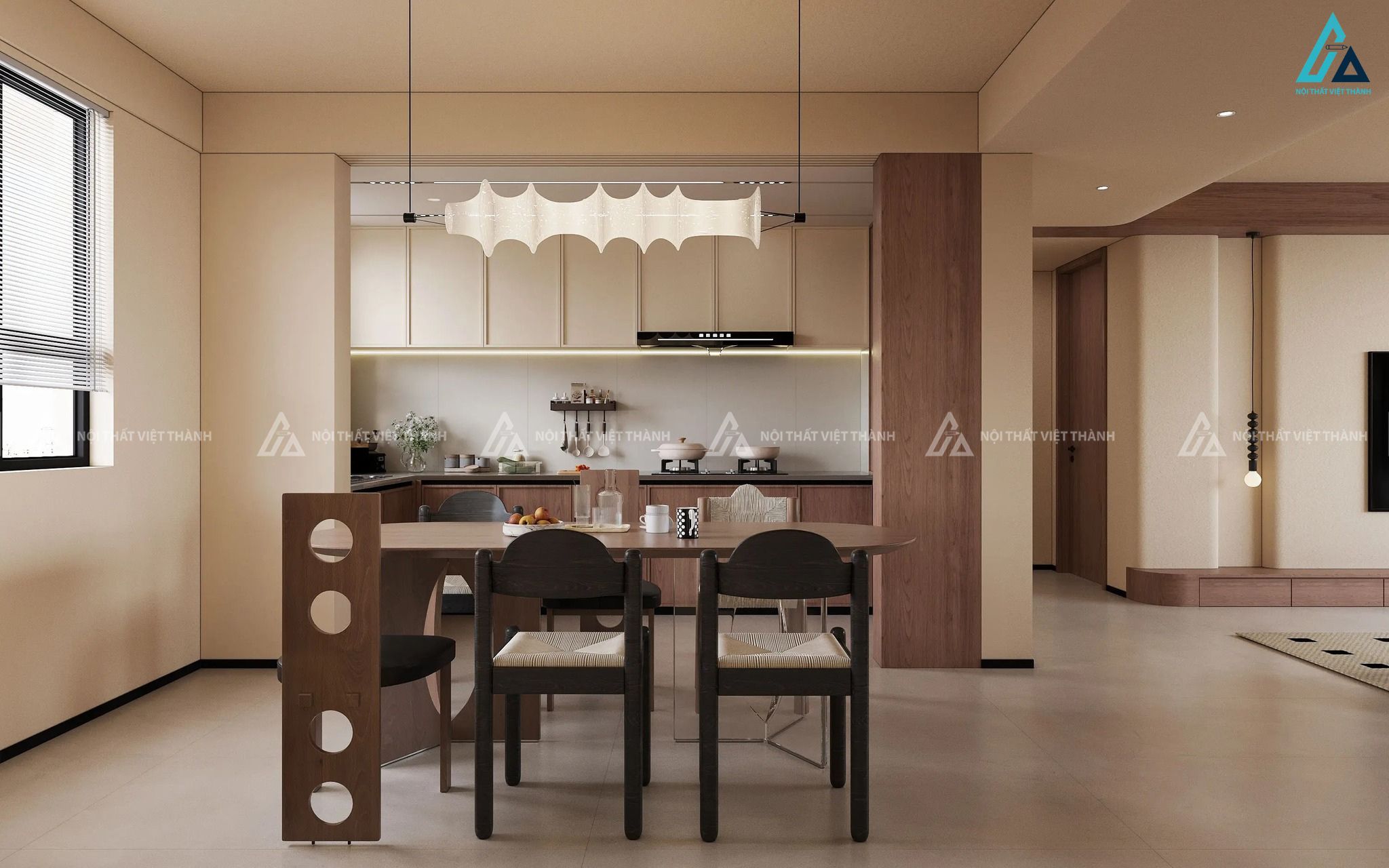 Mẫu combo nội thất phòng bếp cho căn hộ chung cư