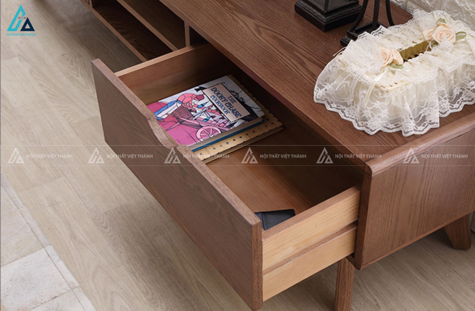 Kệ tivi gỗ thiết kế cổ điển sang trọng cho phòng khách đẹp 2